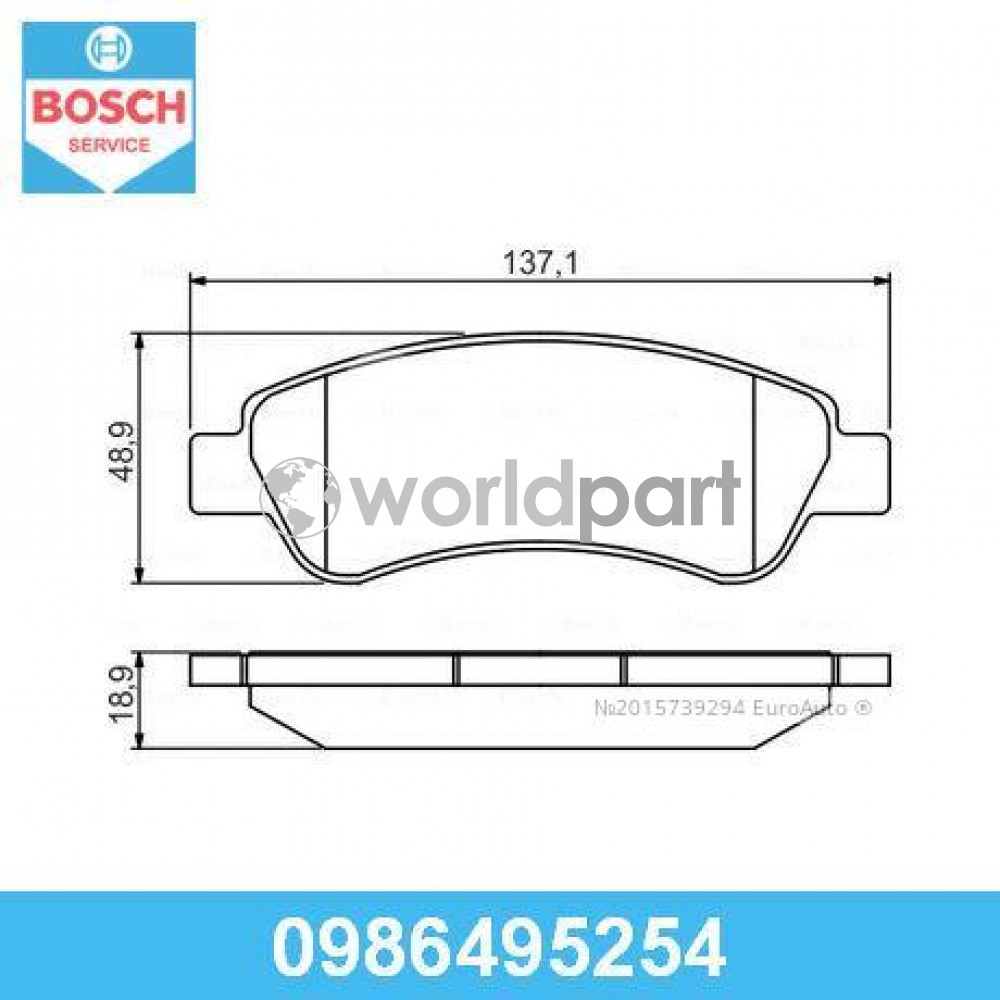 PEUGEOT 301 BOSCH 0986495254 | Fren Balata Arka 